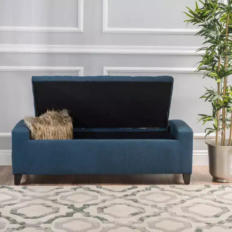 GDFStudio Alta Pouf de rangement capitonné contemporain