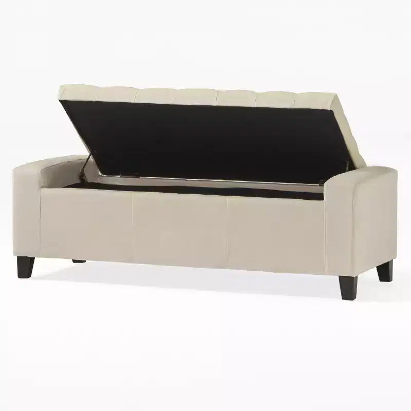 GDFStudio Alta Pouf de rangement capitonné contemporain