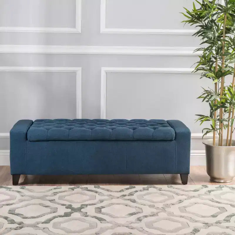 GDFStudio Alta Pouf de rangement capitonné contemporain