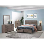 Commode Okak rectangulaire 4 tiroirs, commode classique avec tiroirs spacieux, poignées et surface supérieure large, armoire de rangement de chambre à coucher