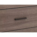 Commode Okak rectangulaire 4 tiroirs, commode classique avec tiroirs spacieux, poignées et surface supérieure large, armoire de rangement de chambre à coucher
