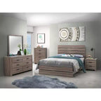 Commode Okak rectangulaire 4 tiroirs, commode classique avec tiroirs spacieux, poignées et surface supérieure large, armoire de rangement de chambre à coucher