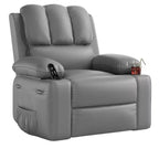 Fauteuil inclinable à bascule TROPOW 22" pour adultes, inclinable manuel en cuir PU, avec porte-gobelets et poches latérales, pour salon, chambre à coucher et chambre de bébé