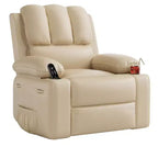 Fauteuil inclinable à bascule TROPOW 22" pour adultes, inclinable manuel en cuir PU, avec porte-gobelets et poches latérales, pour salon, chambre à coucher et chambre de bébé