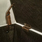 TUYOHW Banc de rangement capitonné avec boutons et clous décoratifs, siège rembourré doux avec accoudoirs pour entrée ou salon, crème