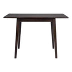 Table à manger extensible rectangulaire Okak avec pieds en bois d'hévéa, table de cuisine pour 4, table pliante pour cuisine, salle à manger