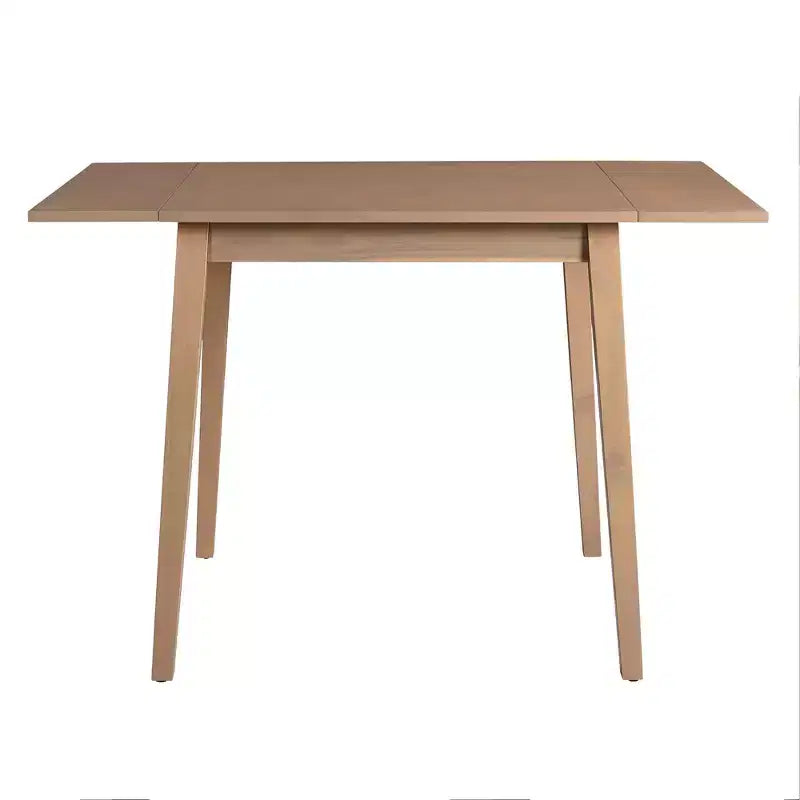 Table à manger extensible rectangulaire Okak avec pieds en bois d'hévéa, table de cuisine pour 4, table pliante pour cuisine, salle à manger