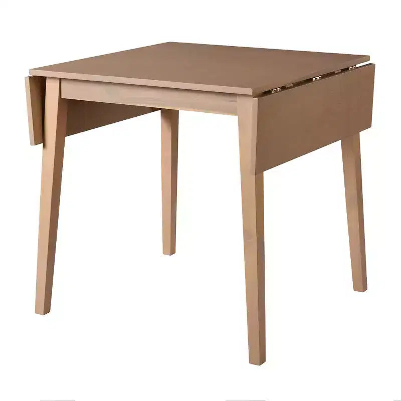 Table à manger extensible rectangulaire Okak avec pieds en bois d'hévéa, table de cuisine pour 4, table pliante pour cuisine, salle à manger