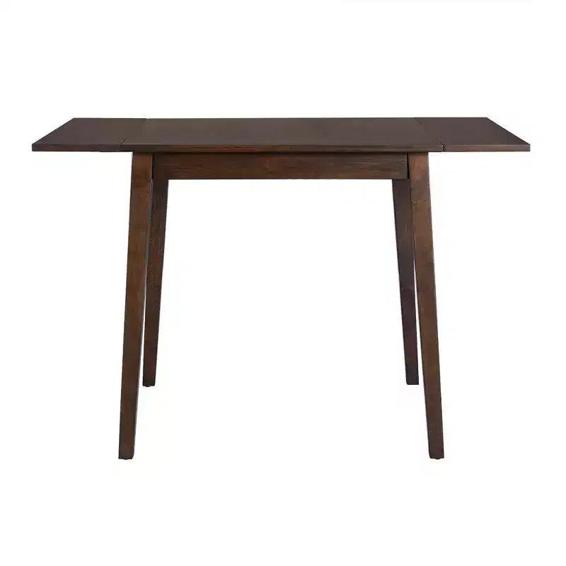 Table à manger extensible rectangulaire Okak avec pieds en bois d'hévéa, table de cuisine pour 4, table pliante pour cuisine, salle à manger