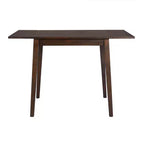 Table à manger extensible rectangulaire Okak avec pieds en bois d'hévéa, table de cuisine pour 4, table pliante pour cuisine, salle à manger