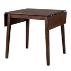 Table à manger extensible rectangulaire Okak avec pieds en bois d'hévéa, table de cuisine pour 4, table pliante pour cuisine, salle à manger