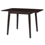 Table à manger extensible rectangulaire Okak avec pieds en bois d'hévéa, table de cuisine pour 4, table pliante pour cuisine, salle à manger