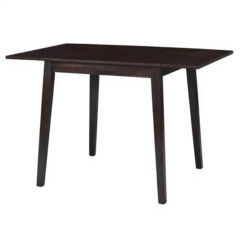 Table à manger extensible rectangulaire Okak avec pieds en bois d'hévéa, table de cuisine pour 4, table pliante pour cuisine, salle à manger