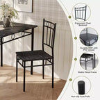 Ensemble de salle à manger Dyonery 5 pièces, table et chaises de cuisine en bois pour petit espace, coin-repas