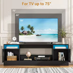 Meuble TV moderne avec rangement - Compatible avec les cheminées électriques de 36 pouces