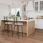 Tabourets de bar GustoWave - Lot de 2, tabourets de bar modernes avec dossier, hauteur d'assise 56 cm, tabourets de cuisine avec pieds en métal pour bar, cuisine