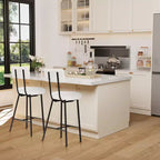 Tabourets de bar GustoWave - Lot de 2, tabourets de bar modernes avec dossier, hauteur d'assise 56 cm, tabourets de cuisine avec pieds en métal pour bar, cuisine