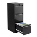 Metal File Cabinet with Lock - 3-Drawer Vertical Storage for Letter/Legal/A4 Files, Office Organizer