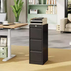 Classeur métallique avec serrure - Rangement vertical à 3 tiroirs pour dossiers format Lettre/Légal/A4, Organiseur de bureau