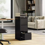 Classeur métallique avec serrure - Rangement vertical à 3 tiroirs pour dossiers format Lettre/Légal/A4, Organiseur de bureau