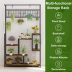 Support à plantes, étagère métallique à 7 niveaux pour intérieur avec lumières de croissance - Étagère de présentation multi-niveaux pour plantes, décoration, salon