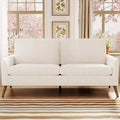 Dyonery 60 Loveseat Sofa, Comfy Mid Century Modern Couches for Living Room, Tool-Free Setup Small Couches, for Bedroom Office, Corduroy - Beige