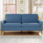 Canapé deux places Dyonery 60, Canapés modernes et confortables du milieu du siècle pour salon, Petits canapés sans outils, pour chambre et bureau, Velours côtelé - Beige