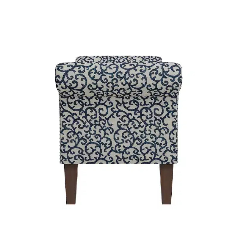 HL Home Furnishings, Pouf de rangement à accoudoirs arrondis
