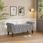 HL Home Furnishings, Pouf de rangement à accoudoirs arrondis