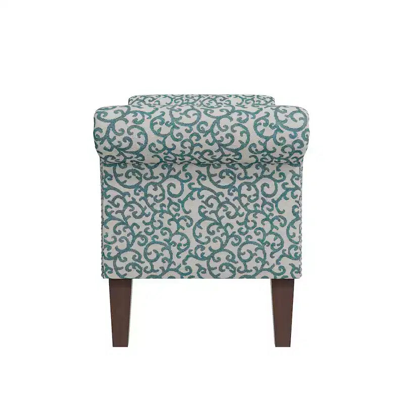 HL Home Furnishings, Pouf de rangement à accoudoirs arrondis