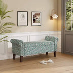 HL Home Furnishings, Pouf de rangement à accoudoirs arrondis