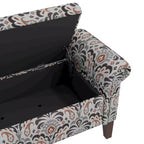 HL Home Furnishings, Pouf de rangement à accoudoirs arrondis