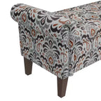 HL Home Furnishings, Pouf de rangement à accoudoirs arrondis