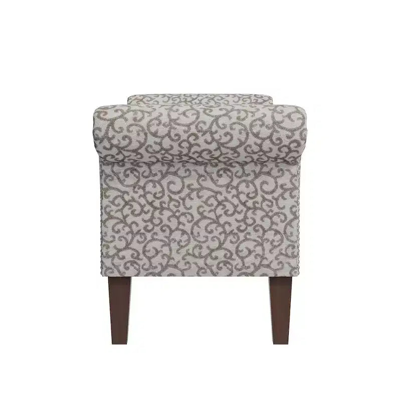 HL Home Furnishings, Pouf de rangement à accoudoirs arrondis