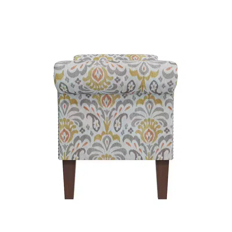 HL Home Furnishings, Pouf de rangement à accoudoirs arrondis
