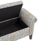HL Home Furnishings, Pouf de rangement à accoudoirs arrondis