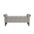 HL Home Furnishings, Pouf de rangement à accoudoirs arrondis