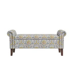 HL Home Furnishings, Pouf de rangement à accoudoirs arrondis