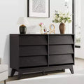 MDF Slant Drawer 6-Drawer Cabinet - Modern Drawer Cabinet, Home Storage Furniture, Office Storage Cabinet, Bedroom Dresser, Space-Saving Design