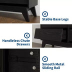 Commode 6 tiroirs inclinés en MDF - Meuble de rangement moderne, Meuble de rangement pour la maison, Armoire de rangement pour le bureau, Commode de chambre à coucher, Design peu encombrant