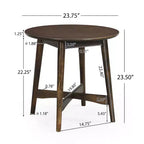 Table d'appoint ronde en bois GDFStudio Murdock de style milieu de siècle