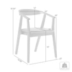Armen Living, Chaise de salle à manger en bois Santana - Lot de 2