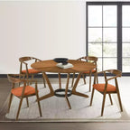 Armen Living, Chaise de salle à manger en bois Santana - Lot de 2
