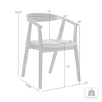 Armen Living, Chaise de salle à manger en bois Santana - Lot de 2