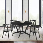 Armen Living, Chaise de salle à manger en bois Santana - Lot de 2