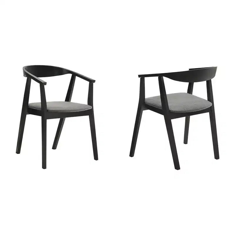Armen Living, Chaise de salle à manger en bois Santana - Lot de 2