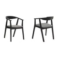 Armen Living, Chaise de salle à manger en bois Santana - Lot de 2