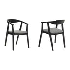 Armen Living, Chaise de salle à manger en bois Santana - Lot de 2