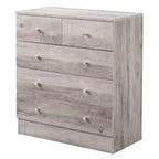 Karl Home Commode à 5 tiroirs en panneaux de particules gris, 66 cm (25,98 po) de largeur