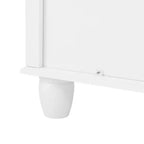 MAYEERTY Armoire de Rangement Moderne avec 4 Tiroirs Haute en Bois pour Salon Couloir Blanc Crème